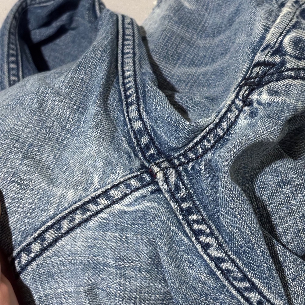 Diesel Zaf Womens Low Rise Flare Jeans 31x32 Distressed Light Wash Blue Y2K - Picture 7 of 12